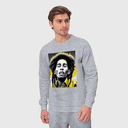 Костюм хлопковый мужской Bob Marley Digital Art, цвет: меланж — фото 2