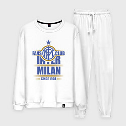 Костюм хлопковый мужской Inter Milan fans club, цвет: белый