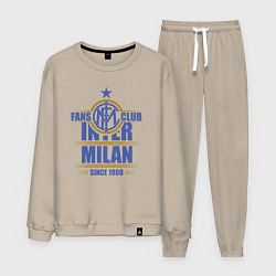 Костюм хлопковый мужской Inter Milan fans club, цвет: миндальный