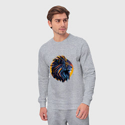 Костюм хлопковый мужской Африканский лев, цвет: меланж — фото 2