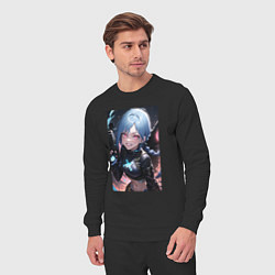 Костюм хлопковый мужской Arcane League Of Legends JINX anime, цвет: черный — фото 2