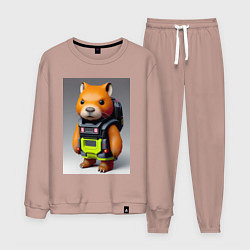 Мужской костюм Baby capybara - cyberpunk - neural network