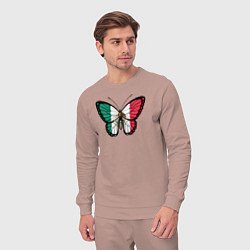 Костюм хлопковый мужской Мексика бабочка, цвет: пыльно-розовый — фото 2
