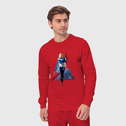 Костюм хлопковый мужской Street Fighter 6 Cammy, цвет: красный — фото 2