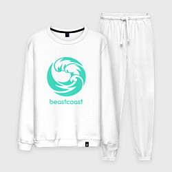 Костюм хлопковый мужской Beastcoast logo, цвет: белый