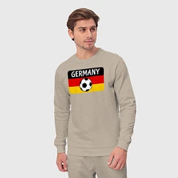 Костюм хлопковый мужской Football Germany, цвет: миндальный — фото 2