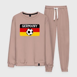 Костюм хлопковый мужской Football Germany, цвет: пыльно-розовый