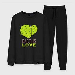 Костюм хлопковый мужской Cactus love, цвет: черный
