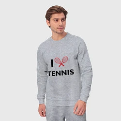 Костюм хлопковый мужской I Love Tennis, цвет: меланж — фото 2