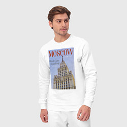 Костюм хлопковый мужской Москва на обложке журнала ретро, цвет: белый — фото 2