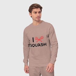Костюм хлопковый мужской I Love Squash, цвет: пыльно-розовый — фото 2