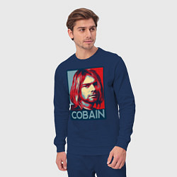 Костюм хлопковый мужской Nirvana - Kurt Cobain, цвет: тёмно-синий — фото 2