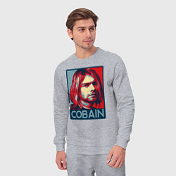 Костюм хлопковый мужской Nirvana - Kurt Cobain, цвет: меланж — фото 2