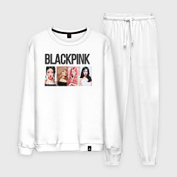 Костюм хлопковый мужской Корейская поп-группа Blackpink, анимационный стиль, цвет: белый
