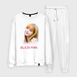 Костюм хлопковый мужской Lisa Blackpink, цвет: белый