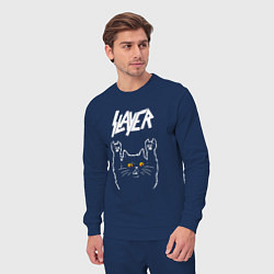 Костюм хлопковый мужской Slayer rock cat, цвет: тёмно-синий — фото 2