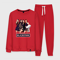 Костюм хлопковый мужской Rose Blackpink kpop, цвет: красный