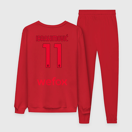 Мужской костюм Златан Ибрагимович ФК Милан форма 2223 гостевая / Красный – фото 2