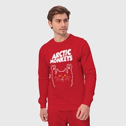 Костюм хлопковый мужской Arctic Monkeys rock cat, цвет: красный — фото 2