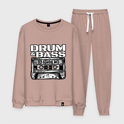 Костюм хлопковый мужской Dnb oldschool, цвет: пыльно-розовый