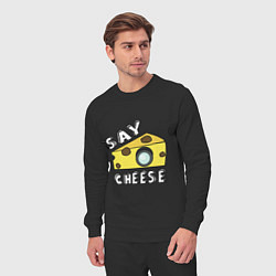 Костюм хлопковый мужской Say cheese, цвет: черный — фото 2