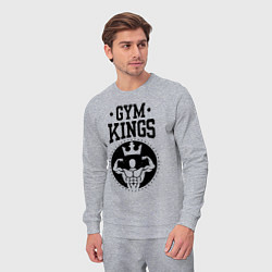 Костюм хлопковый мужской Gym kings, цвет: меланж — фото 2