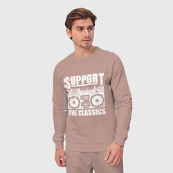 Костюм хлопковый мужской Support the classic, цвет: пыльно-розовый — фото 2