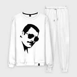 Костюм хлопковый мужской Queen head, цвет: белый