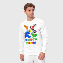 Костюм хлопковый мужской Rainbow Friends персонажи, цвет: белый — фото 2
