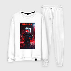 Костюм хлопковый мужской Roblox red style, цвет: белый