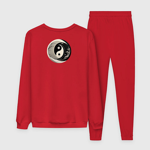 Мужской костюм Скура с инь и янь / Красный – фото 2