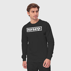 Костюм хлопковый мужской Payday 3 logo, цвет: черный — фото 2