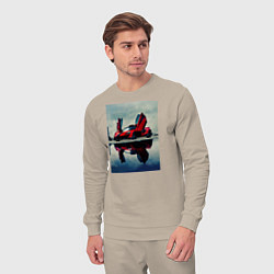 Костюм хлопковый мужской Спорт кар с дверями верх, цвет: миндальный — фото 2