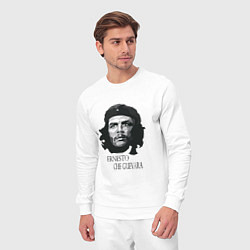 Костюм хлопковый мужской Че Гевара черно белое, цвет: белый — фото 2
