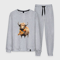 Мужской костюм Буйвол в шарфе