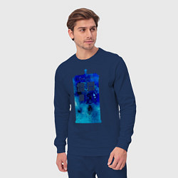 Костюм хлопковый мужской Space tardis, цвет: тёмно-синий — фото 2