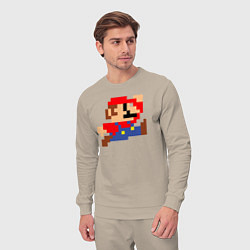 Костюм хлопковый мужской Пиксельный Марио, цвет: миндальный — фото 2