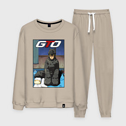 Костюм хлопковый мужской Onizuka in the wolf costume, цвет: миндальный