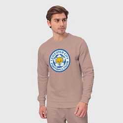 Костюм хлопковый мужской Leicester city fc, цвет: пыльно-розовый — фото 2