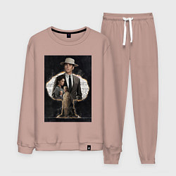 Костюм хлопковый мужской Оппенгеймер 23, цвет: пыльно-розовый