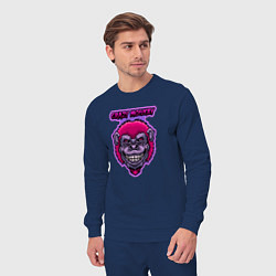 Костюм хлопковый мужской Purple crazy monkey, цвет: тёмно-синий — фото 2
