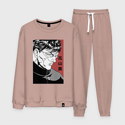 Костюм хлопковый мужской Ханаяма, цвет: пыльно-розовый