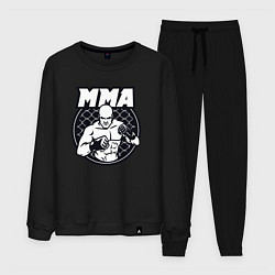 Костюм хлопковый мужской Warrior MMA, цвет: черный