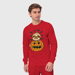 Костюм хлопковый мужской Хэллоуин ленивца, цвет: красный — фото 2