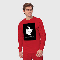 Костюм хлопковый мужской Jim Morrison in bw, цвет: красный — фото 2