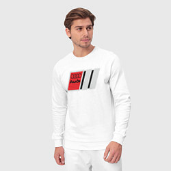 Костюм хлопковый мужской Audi logo, цвет: белый — фото 2
