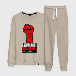 Костюм хлопковый мужской Rage against the machine - fist, цвет: миндальный