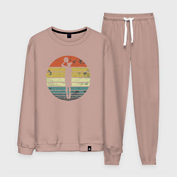 Костюм хлопковый мужской Basketball girl, цвет: пыльно-розовый