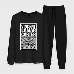 Костюм хлопковый мужской Vince Carter, цвет: черный