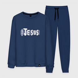 Костюм хлопковый мужской Depeche Mode - personal jesus logo, цвет: тёмно-синий